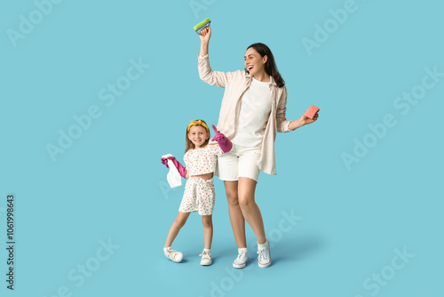 Happy mother and daughter c...