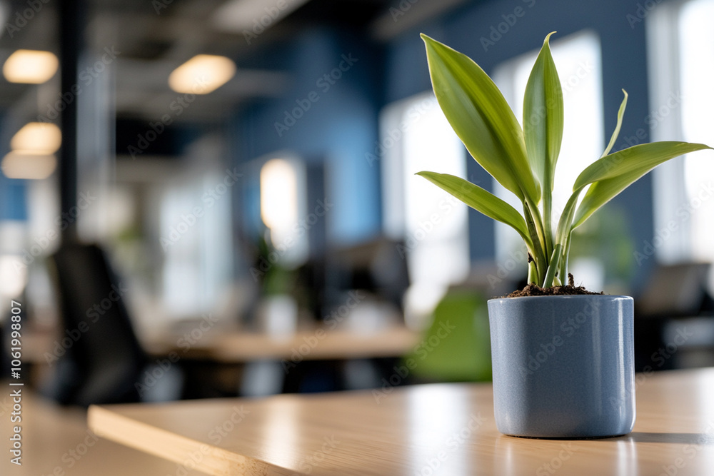 Modern office with blurred background with sofas and beautifully decorated plants, eco-friendly materials. Modern office with blurred background with sofas and beautifully decorated plants, eco-friendly materials.