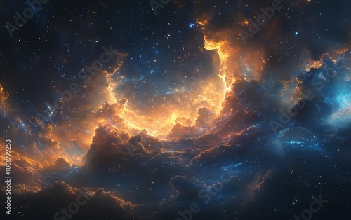 Majestic heavenly sky showcasing brilliant hues and ethereal light, illustrating the oneness concept through peace and spiritual connection