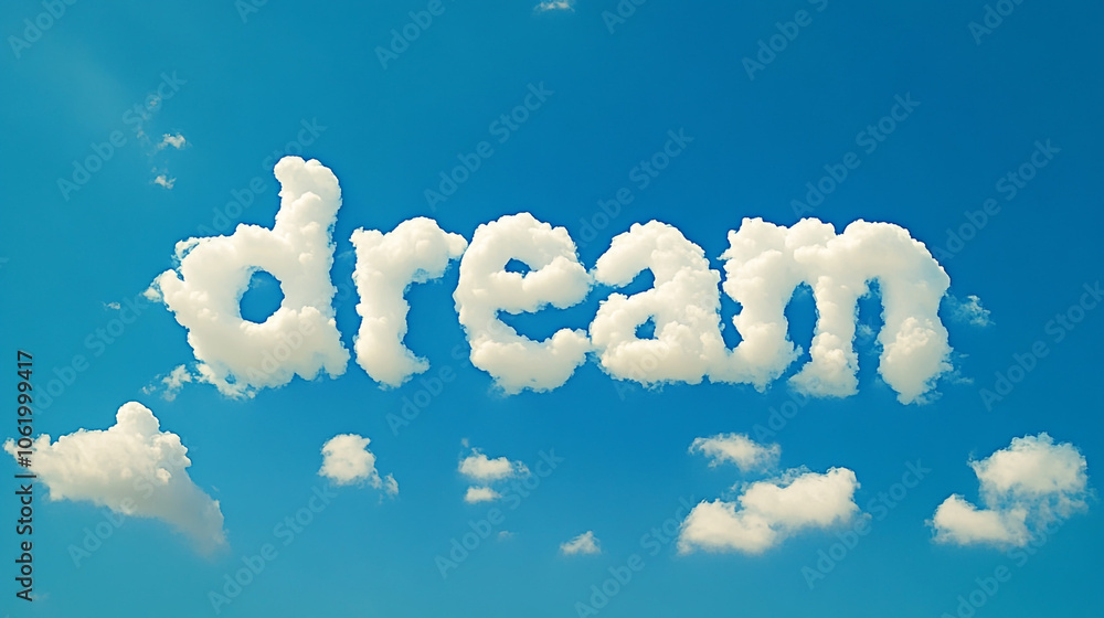 Dream Cloud Formation in Blue Sky Inspirational Concept Dream Cloud Formation in Blue Sky Inspirational Concept