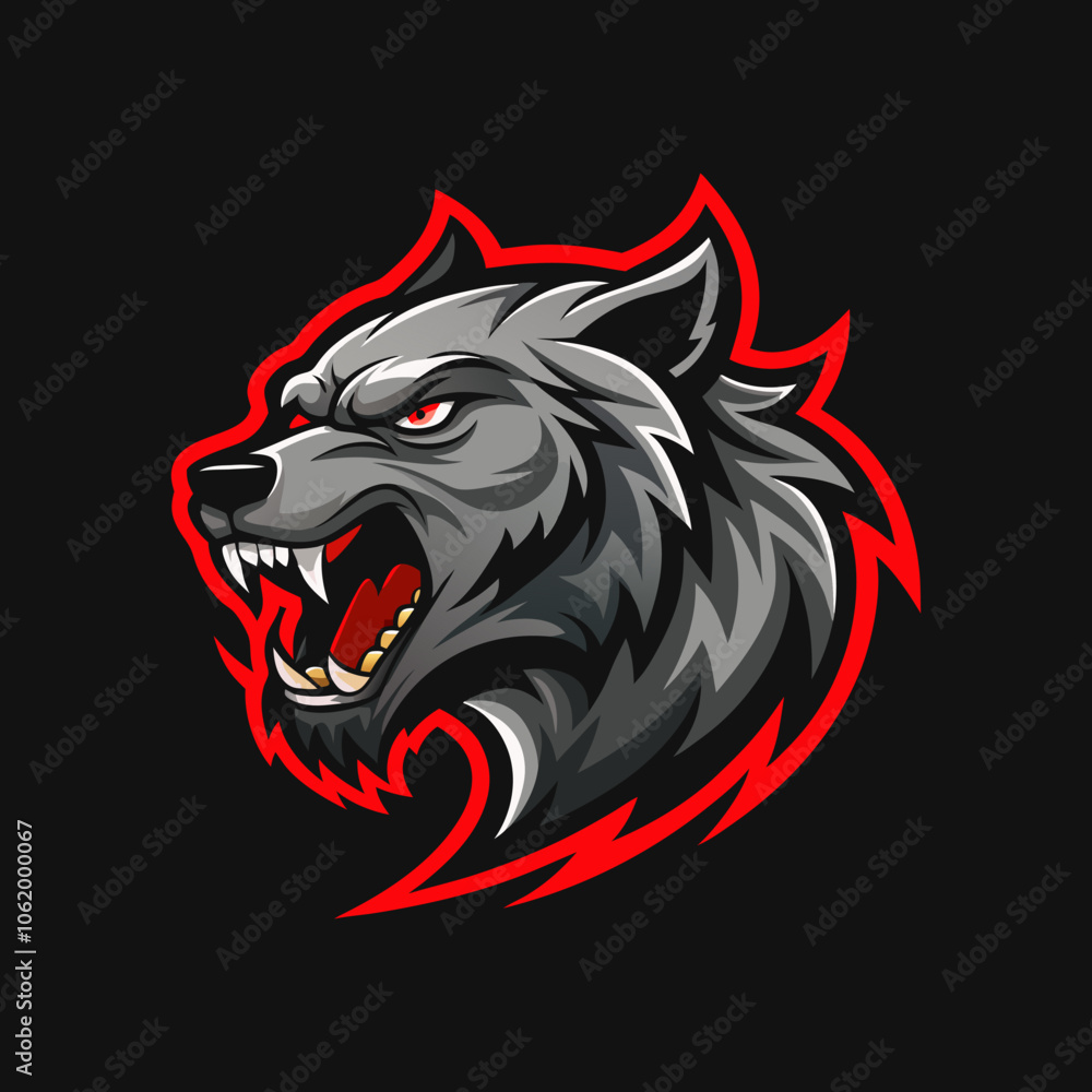 Angry grizzly wolf logo Angry grizzly wolf logo