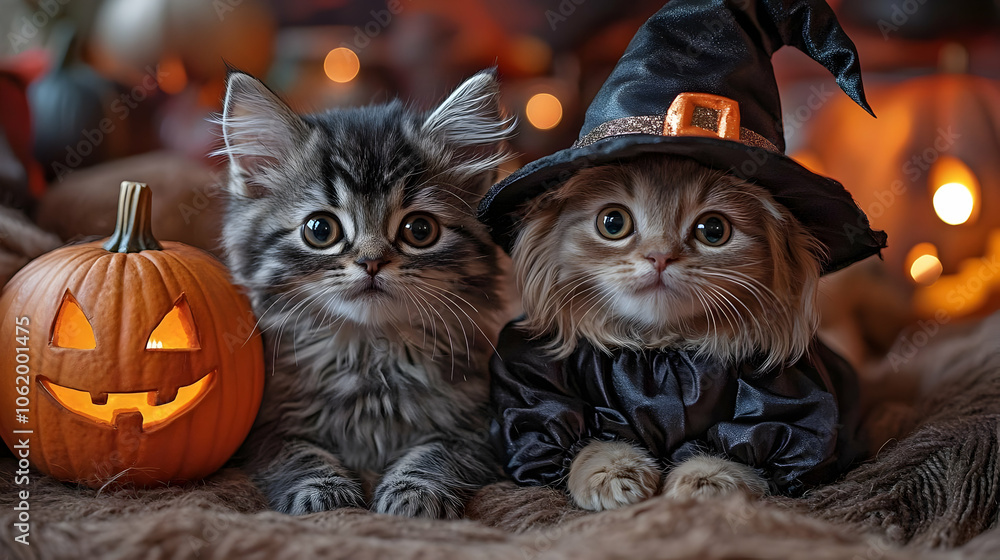 Cute Kittens Dressed Up for Halloween Cute Kittens Dressed Up for Halloween