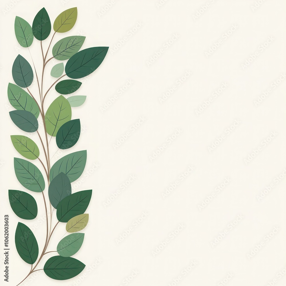 Green Leaves on White: ESG Business Illustration for Sustainable & Eco-Friendly Corporate Themes Green Leaves on White: ESG Business Illustration for Sustainable & Eco-Friendly Corporate Themes