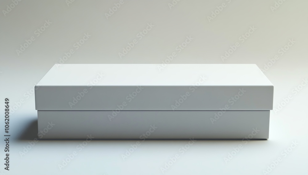 3D rendering of a plain white box, isolated on a white background, sharp detail, realistic shadows, sleek and professional 3D rendering of a plain white box, isolated on a white background, sharp detail, realistic shadows, sleek and professional
