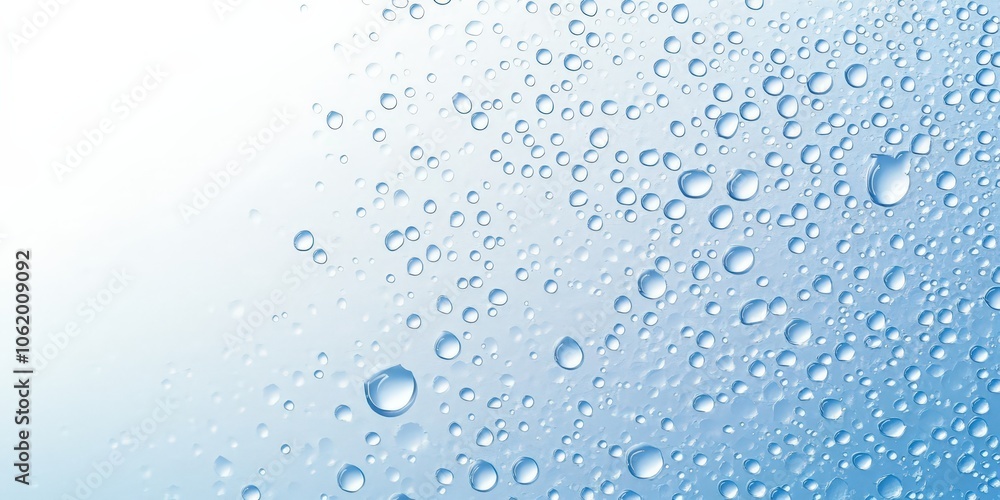 Water Droplets on Smooth Surface with Light Background Water Droplets on Smooth Surface with Light Background