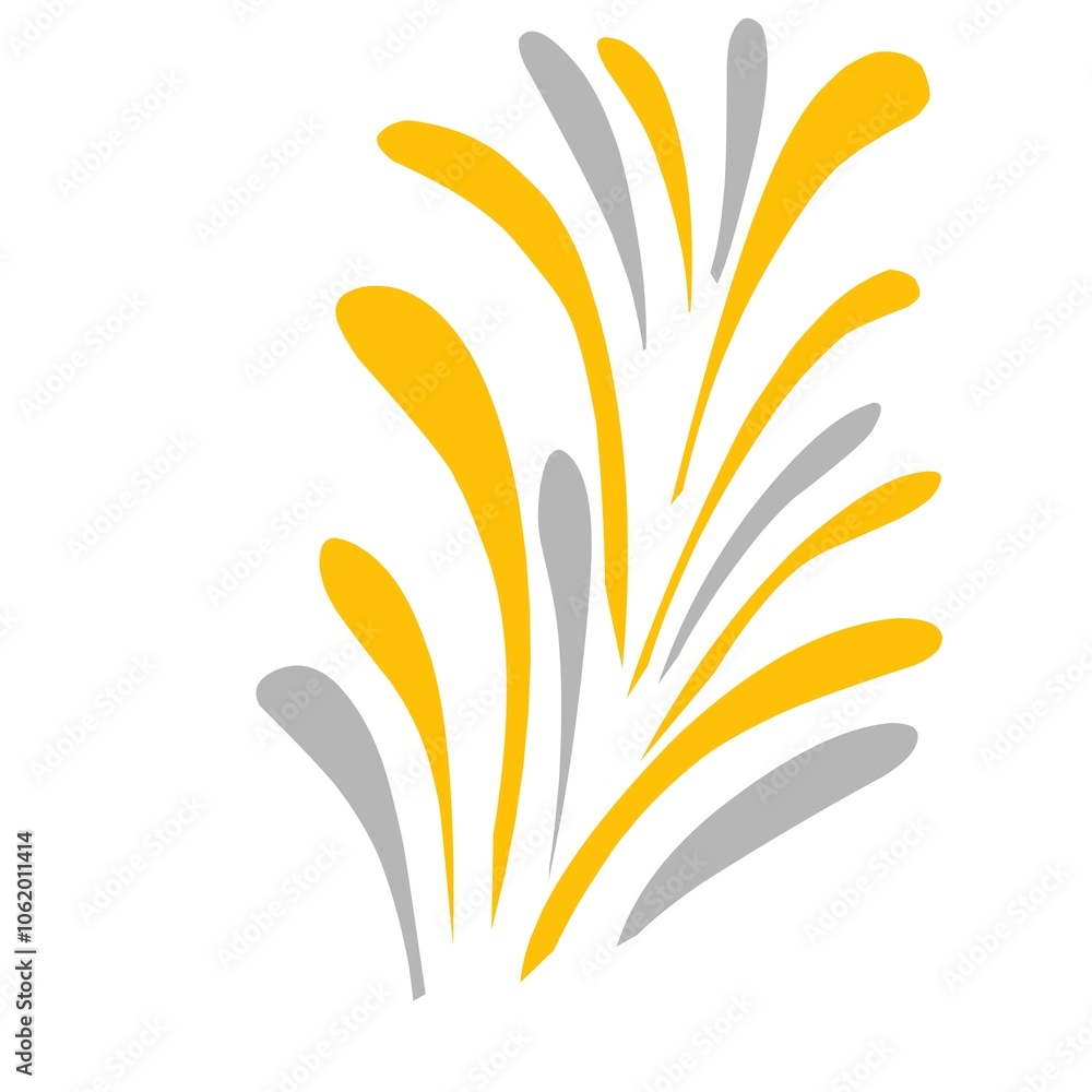 Fireworks illustration with gold and grey colour
Fireworks illustration with gold and grey colour