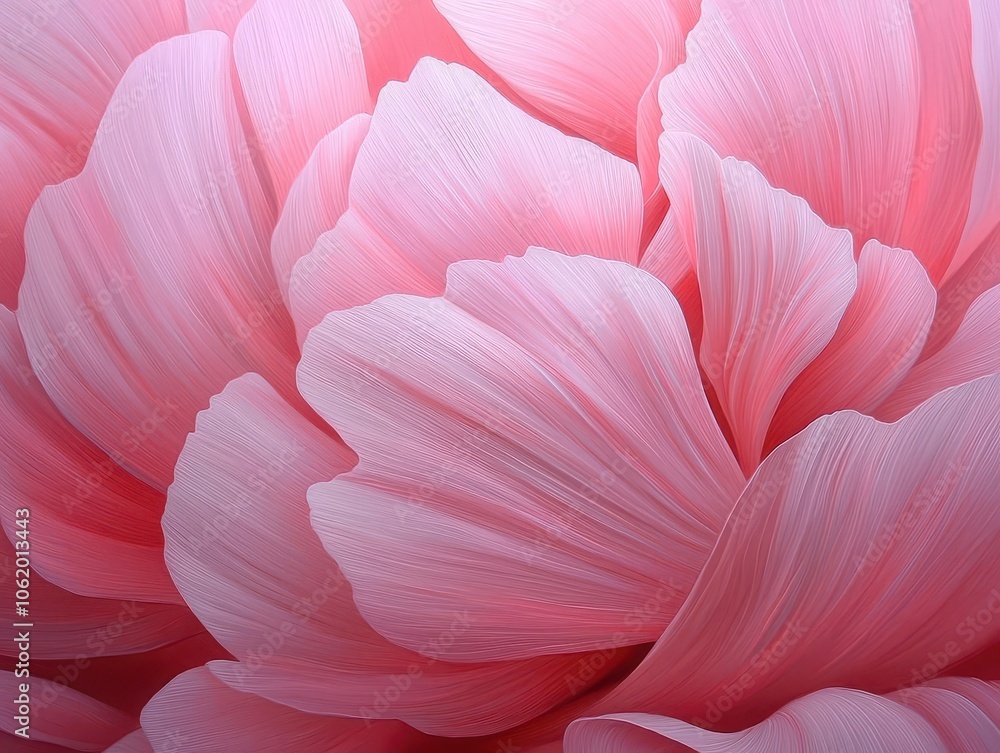 Peony petal closeup, gentle pink tones, soft natural light, intense focus on petal texture, beauty and softness Peony petal closeup, gentle pink tones, soft natural light, intense focus on petal texture, beauty and softness