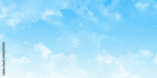 Processed collage of cloudy light blue sky texture. 