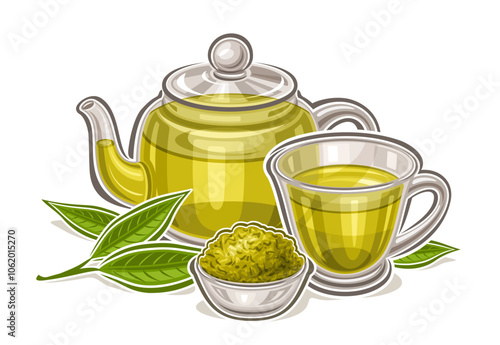Vector logo for Green Tea Drink