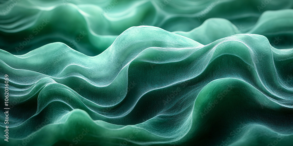 Fototapeta premium This abstract background features teal and emerald gradients on a dark canvas, ideal for technology web banners, calming presentations, or minimalist designs.