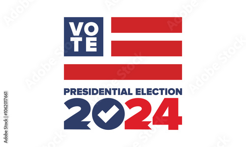 Free Download Vote 2024. Presidential Election in United States. Vote day, November 5. US Election. Patriotic american element. Poster, card, banner and background. Vector illustration - GFXLoad