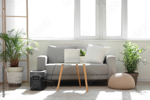 Interior of light living ro...