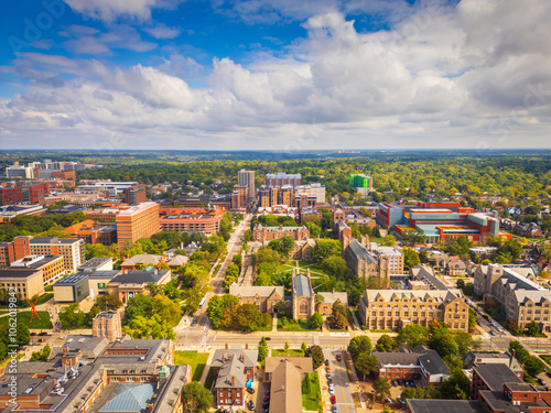 Canvastavla Ann Arbor, Michigan, USA College Town Skyline