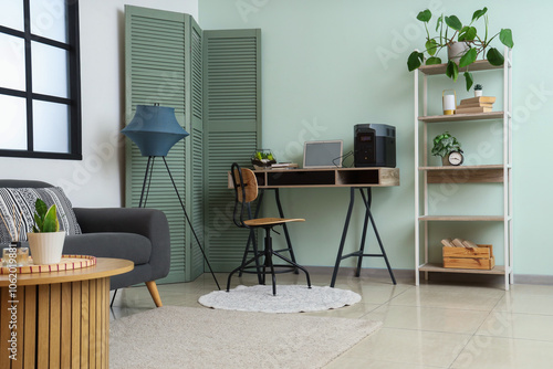 Interior of office with wor...