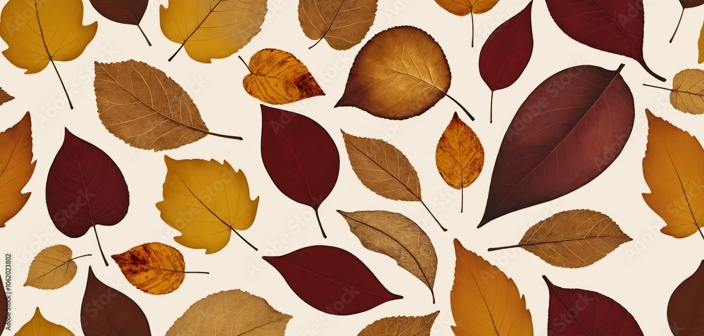 Gold and Red Leaf Display Gold and Red Leaf Display