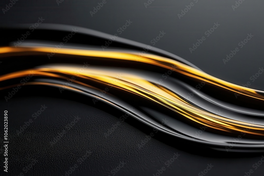A sleek, abstract composition featuring flowing lines in black and gold against a dark background, evoking elegance and modern design. A sleek, abstract composition featuring flowing lines in black and gold against a dark background, evoking elegance and modern design.