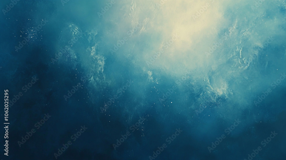 Obraz premium Abstract Blue and White Watercolor Background with Light Spots