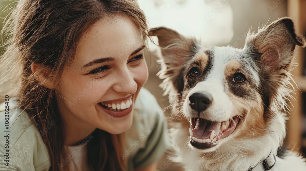 Happy pet therapist interacting with pets and owners, radiating care and compassion Happy pet therapist interacting with pets and owners, radiating care and compassion