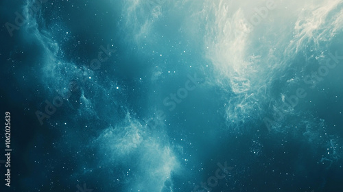 Abstract Cosmic Nebula Background with Stars and Swirling Clouds