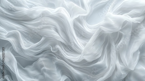 Elegant White Wave Textures on Soft Background