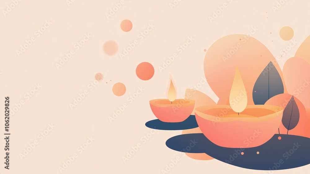 minimalist style of candles with copyspace area for text minimalist style of candles with copyspace area for text