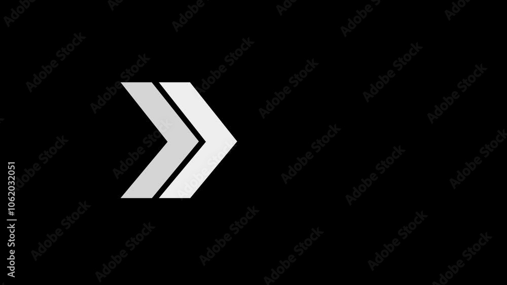 Right-directional arrow loop animation. Animated arrows for the overlay video layer. 4k animation. Right-directional arrow loop animation. Animated arrows for the overlay video layer. 4k animation.