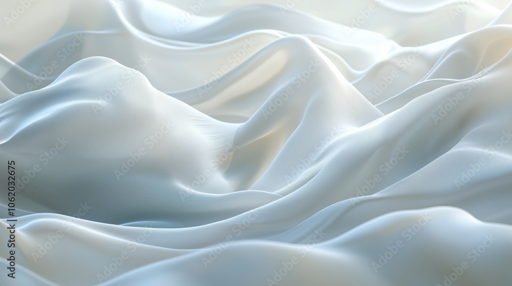 Obraz premium Soft Waves on a Light Background