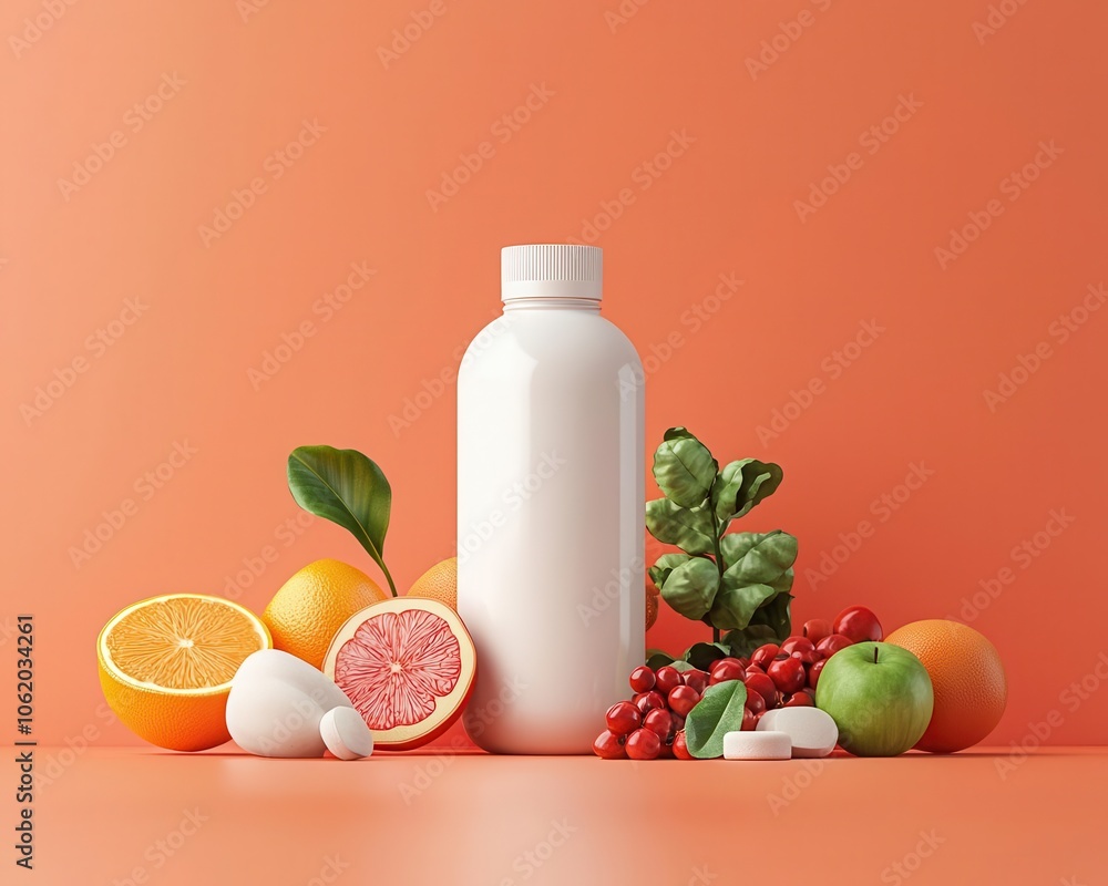 Nutrition and exercise, balancing wellness for chronic conditions, 3D illustration Nutrition and exercise, balancing wellness for chronic conditions, 3D illustration