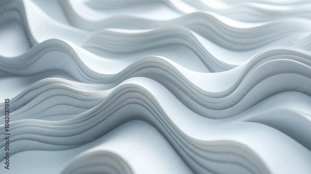 Smooth Wavy Lines on a White Background Smooth Wavy Lines on a White Background