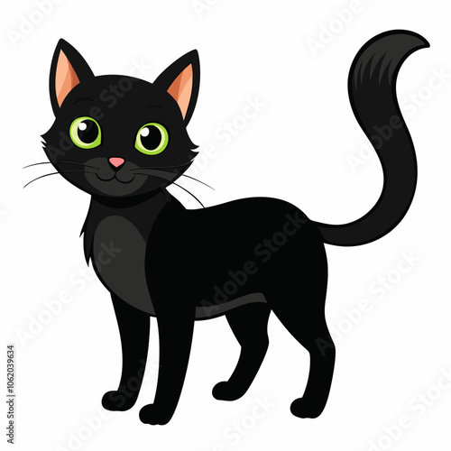 black-cat-white-background