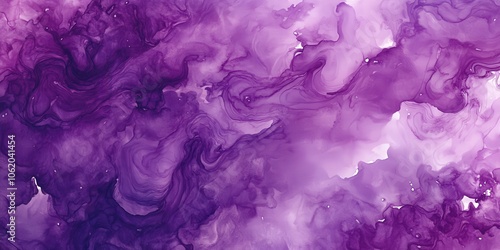 Abstract Purple Ink Swirls