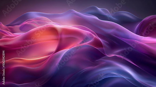 Abstract Background with Purple and Pink Waves