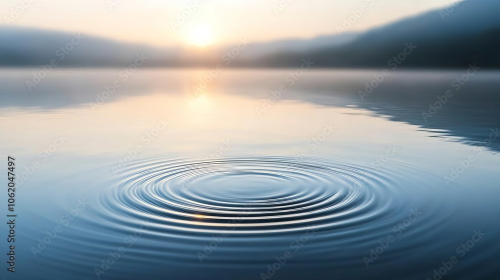 A quiet lake at sunrise with ripples forming, symbolizing inner peace and the impact of mindfulness. A quiet lake at sunrise with ripples forming, symbolizing inner peace and the impact of mindfulness.