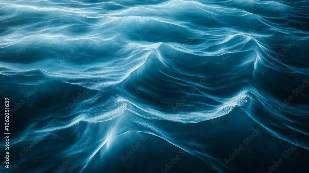 Fototapeta premium Abstract modern blue wave fluid background