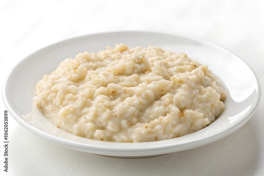 rice porridge in a white plate, isolated on a white background
rice porridge in a white plate, isolated on a white background