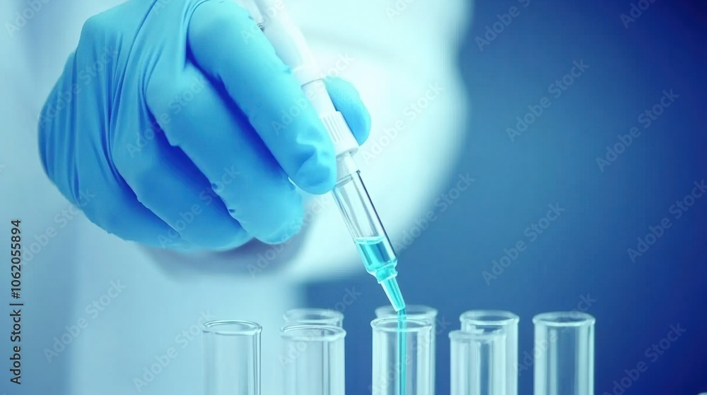 Scientist Analyzing Biofuel Samples in Laboratory