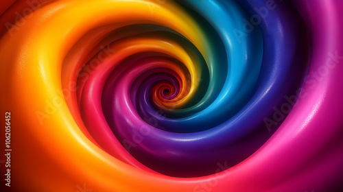 Rainbow Swirl Abstract Background