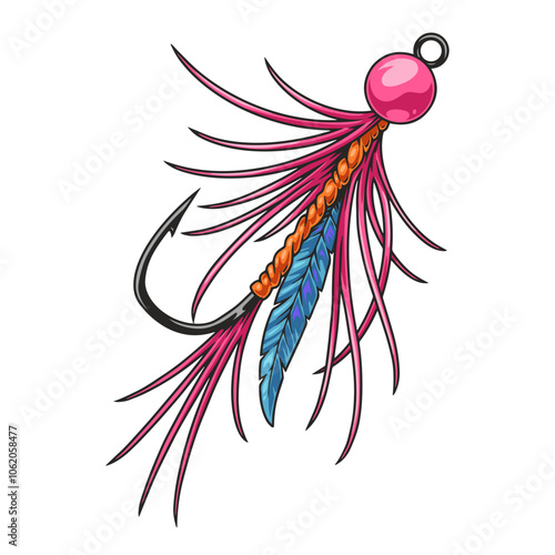 Colorful feathered fishing lure