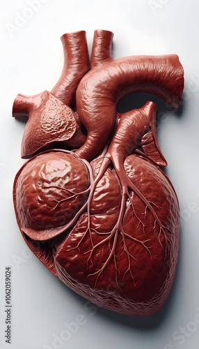 Wallpaper Mural Detailed Anatomical Illustration of the Human Heart for Educational Purposes, Highlighting Its Structure and Functions in Circulatory Health Torontodigital.ca