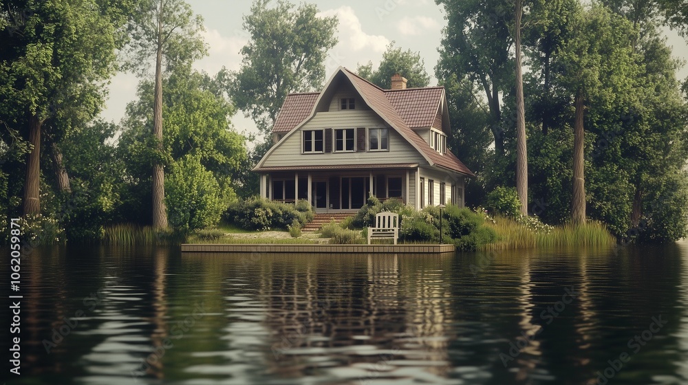 Fototapeta premium House on the water