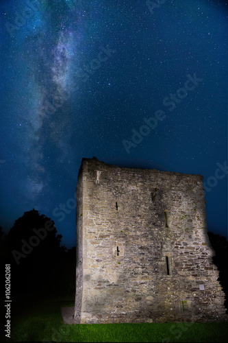 Milky Way at Threecastles Castle, Blessington, county Wicklow, Ireland
