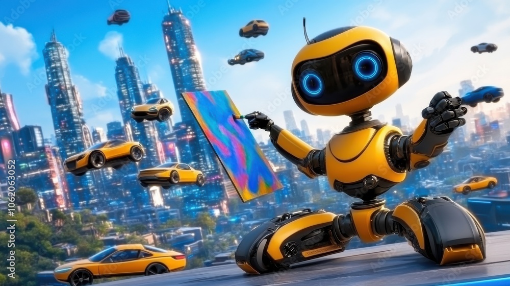 Robot in Urban Environment with Flying Vehicles Robot in Urban Environment with Flying Vehicles