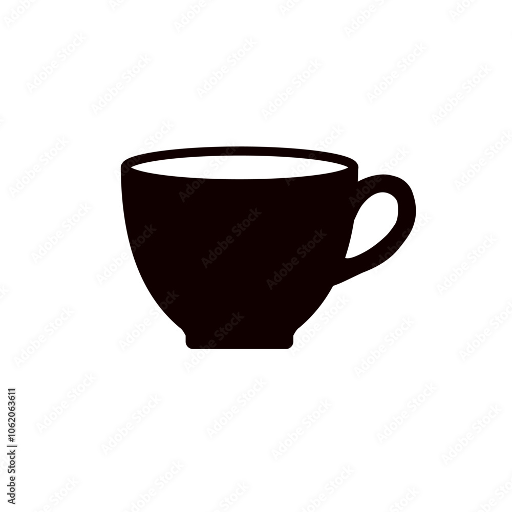 cup of hot coffee - vector icon cup of hot coffee - vector icon