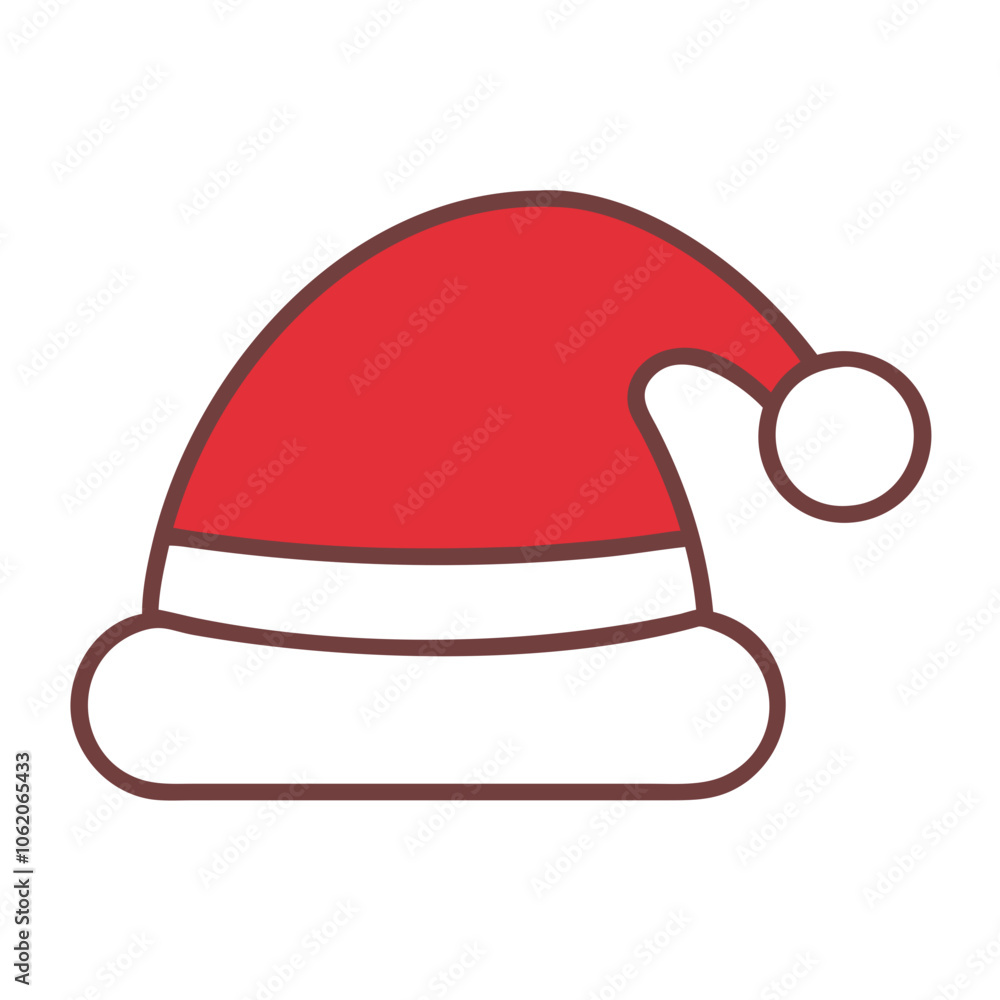 Simple Santa Hat Icon on White Background
Simple Santa Hat Icon on White Background