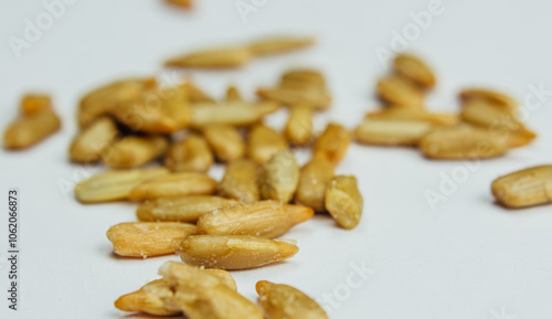 Macro View of Shelled Sunflower Seeds