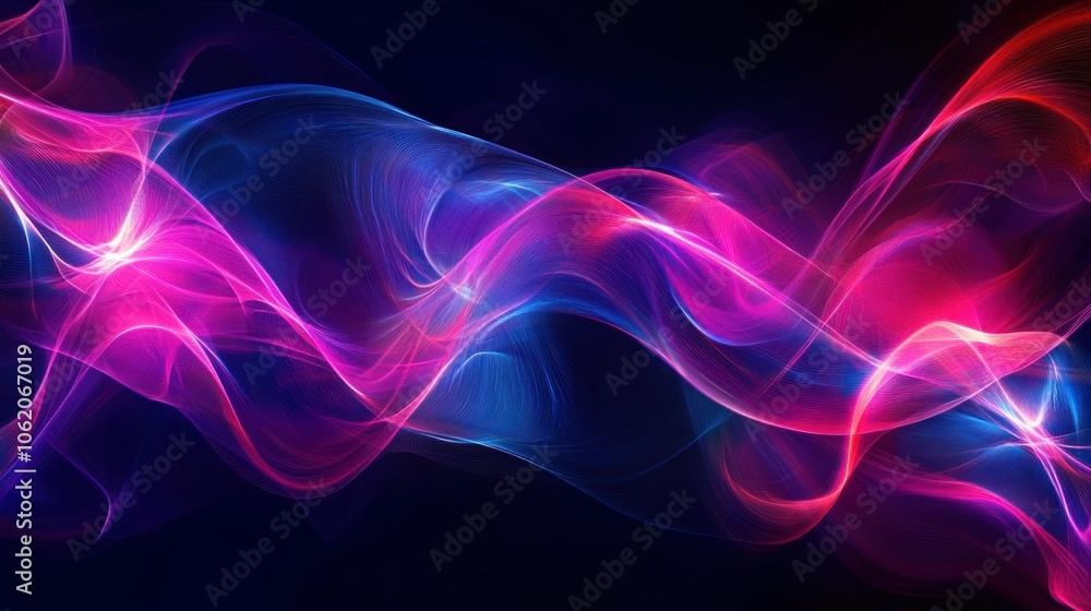 Modern 3D pattern wave background glowing digital network technology energy wallpaper AI generated image Modern 3D pattern wave background glowing digital network technology energy wallpaper AI generated image