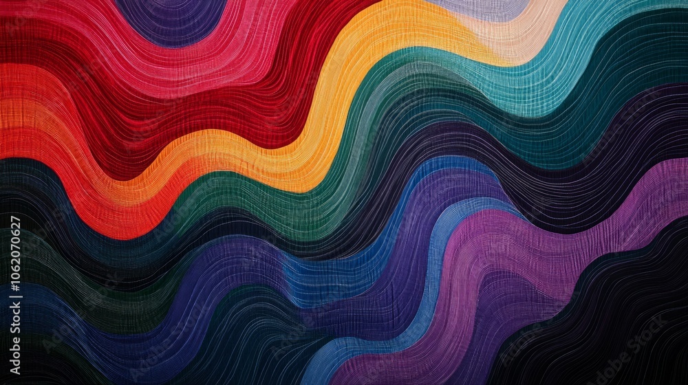 3D Abstract Multicolor Visualization wave curve turning background 3D Abstract Multicolor Visualization wave curve turning background