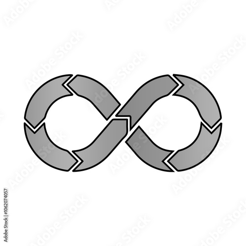 Continuous Integration and Delivery (CI/CD) Icon – An Infinity Loop, Representing DevOps Automation, Software Lifecycle, and Efficient Deployment – For Dark Backgrounds