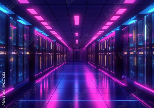 Neon Server Room.