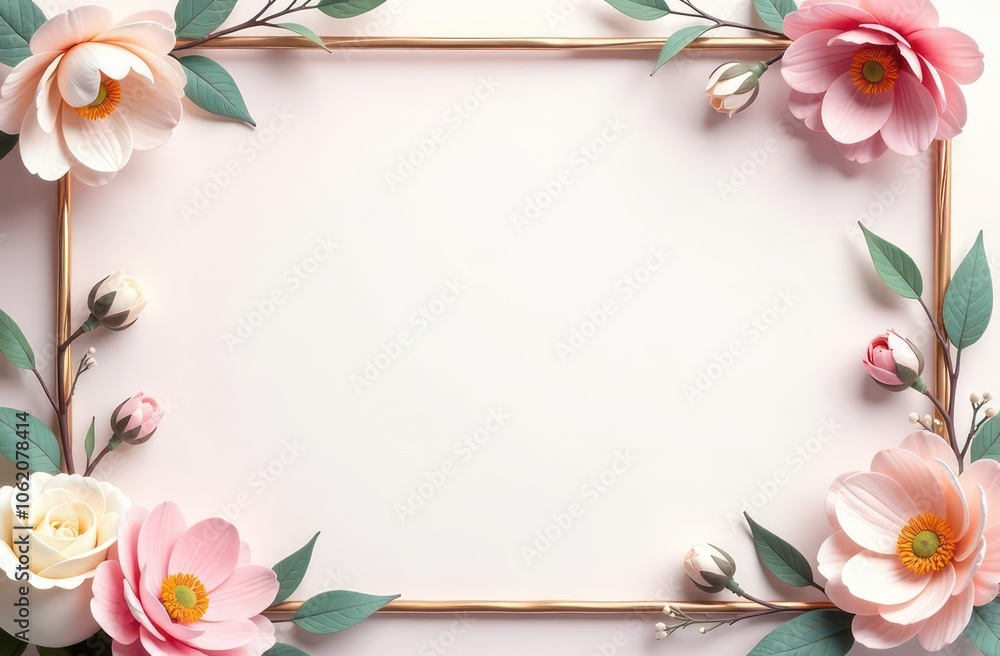 Obraz premium Pastel colors beautiful frame with free place for text